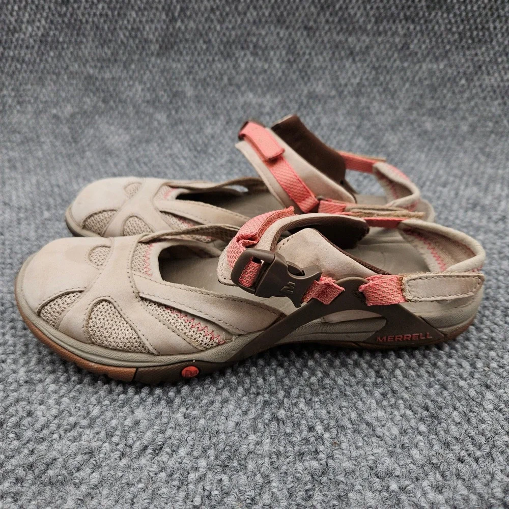Merrell Azura Womens 8 Tan Sandals Hiking Outdoor Sport Comfort Active Mary Jane